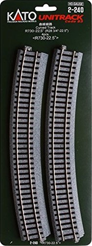 Kato 2-240 HO Unitrack 28 3/4 radius curve 4 pieces