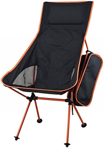 Victrax Camping Chairs Ultra Light Portable Foldable Reclining Seat 17.3 x 39.4 x 22.4 Inch, Orange