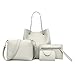 Clearance Sale! 4Pcs Women Pattern Leather Handbag+Crossbody Bag+Messenger Bag+Card Package ❤️ ZYEE