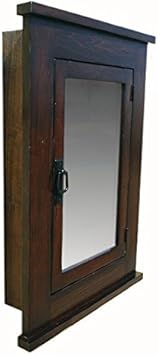 Amazon Com Primitive Mission Recessed Medicine Cabinet Dark Finish Rustic Solid Wood Handmade Home Improvement