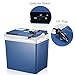 Electric Cooler and Warmer Mini Fridge for Car- 26.4 Quart/27 Cans Car Refrigerator with Automatic Locking Handle, 12V DC Thermoelectric System Portable Car Fridge for Travel, Camping and Picnic
