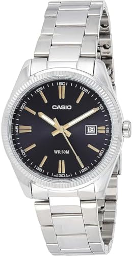Amazon.com: Casio Vintage Blue Dial Stainless Steel Analog Watch