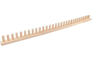 Colaxi Wooden Knitting Loom Kit Bulky Blanket Loom Beginner Friendly DIY Throw Blanket Frame Easy to Use Portable Adjustable 