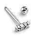 JOVIVI 3pcs 14G Stainless Steel Bullet/F Word/Sex Barbell Tongue Ring Stud Body Piercing 5/8