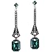 BABEYOND 1920s Flapper Earrings 20s Great Gatsby Earrings Vintage 20s Flapper Accessories Gatsby Costume Accessories (Green-1)
