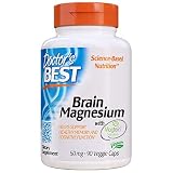 Doctor's Best Brain Magnesium Vegetarian Capsules, 75 mg, 60 Count
