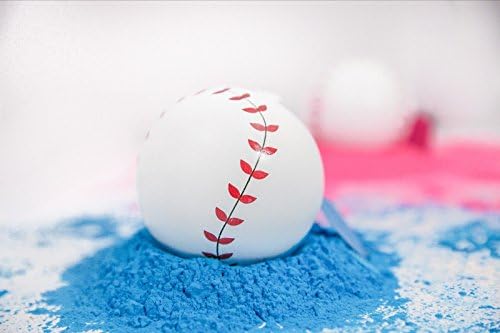 Gender Reveal Baseballs – 2 Pack Exploding Pink and Blue Smoke Bomb Powder Set – 1 Pink and 1 Blue Ball Baby Shower Sex Reveal Party Supplies