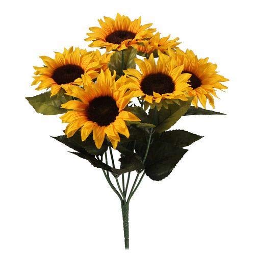 A1-Homes Beautiful Artificial Sunflower Bush - Home Wedding Anniversary Grave (1)