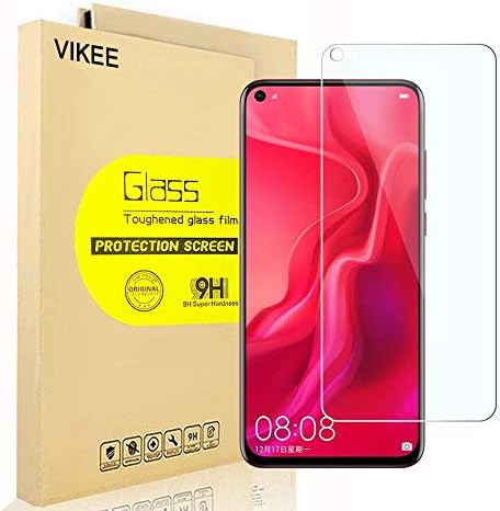 [2-Pack] Huawei Nova 4 Screen Protector, VIKEE HD Clear Protector [Anti-Scratch] [Anti-Fingerprint] [No-Bubble] [Case-Friendly], 9H Hardness Tempered Glass Screen Film for Huawei Nova 4