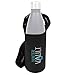 WaterVault Neoprene Bottle Holder, Adjustable Detachable Strap, Shoulder Sling & Hand Carrier -Black Regular