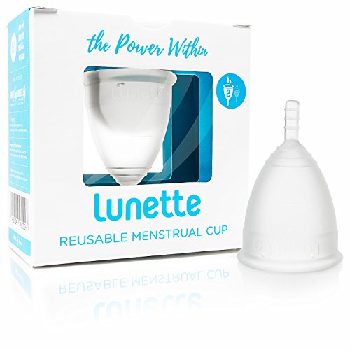 Lunette Reusable Menstrual Cup - Clear - Model 2 for Normal or Heavy Flow - Your Vagina's New Best Friend (Best Menstrual Cup For Heavy Bleeding)