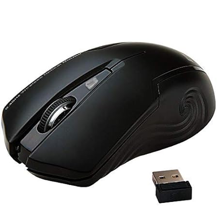 Uping® geräuschlose stumm ergonomische kabellose optische laser Maus mit Nano USB schnurlose Empänger kompatibel zu PC Mac Co