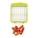 Vegetable and Fruit Chopper,4 IN 1,vegetable slicer and cube with Grape & Tomatoe Slicer, 1/2 & 1/4 Cut, Adjustable Slicer & Dicer With Storage Container and Non-Skid Base, By Tiabo
