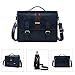ECOSUSI Men's Briefcase PU Leather Shoulder Satchel Computer Bag with Back Pocket fits 15.6 inch Laptop, Blue