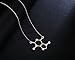 Discontinued Caffeine Necklace, Coffee Necklace, Caffeine Molecule Necklace for Coffee Lovers, Science Necklace for Chemistry Lovers, Coffee Gifts for Women, Coffee Lovers Gifts (Rose Gold Tone)