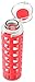 Ello Syndicate 20oz Reusable Glass Water Bottle with One-Touch Leak Proof Flip Lid and Protective Non-Slip Silicone Sleeve and Carry Loop for Coffee, Tea and Water, BPA-free Dishwasher Safe, Coral