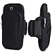 August Sport Running Arm Bag Holder for iPhone 7 6Plus 5 Samsung S8 7,Double Pouch Armband Phone Holder for Running Walking Hiking Biking Gym