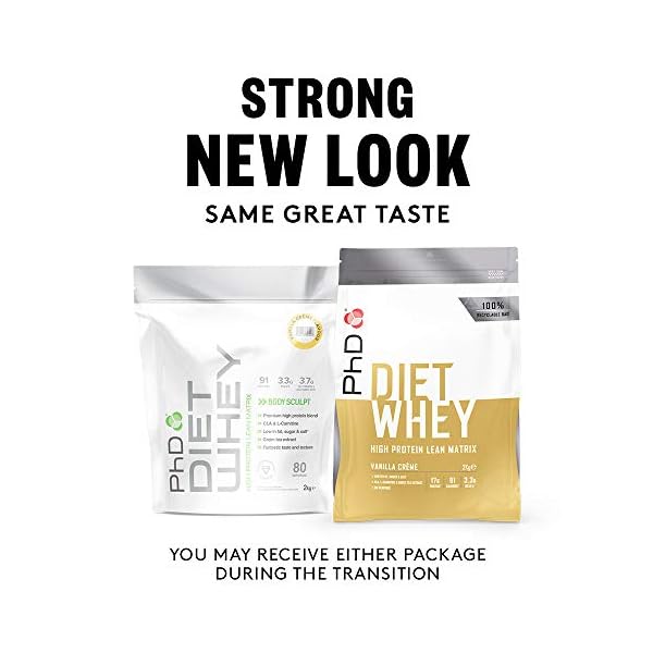 PhD-Nutrition-Diet-Whey-Protein-Powder-Vanilla-Cream-2-kg PhD Nutrition Diet Whey High Protein Lean Matrix, Vanilla Crème Diet Whey Protein Powder, High Protein, 80 Servings Per…