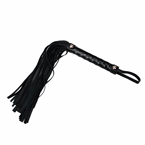 HOT! 3 Colors Leather Spanking Fetish Whip Flogger Sex Toys For Couples Sexy Policy Adult Games Flirt Erotic Products (38.5cm Length, Black)