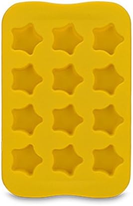 Chocolate Silicone Mold Ice Cubes Heart Shape Valentine's Day Handmade Tool Candy/Confectionery/Clay/Candle/Soap (Yellow, Star)