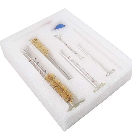 SUPERLELE Glass Graduated Measuring Cylinder Set 100ml 50ml 25ml 10ml 5ml with 2 Glass Stirring Rod, 3 Dropper and 2 Cleaning Brush - Thumbnail 6