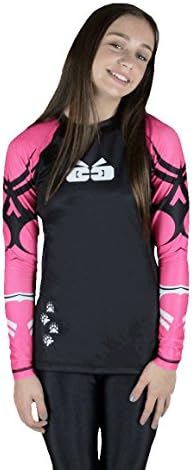Sicchic Women's Mat Monster Rash Guard Size Medium Pink