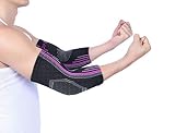 Doc Miller Premium Elbow Sleeve 1 Pair Brace Support for Golf Tennis Elbow Arthritis Tendonitis Post Workout Increases Circulation Eases Swelling (Pink, X-Large)