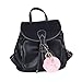 Rabbit Fur Furry Pom Poms Keychain Dancing Angel Car Key Bag Hangs Pendant Chains (Pink)