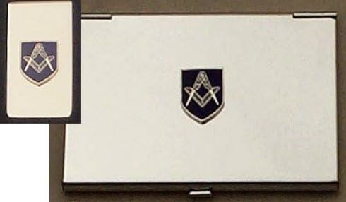 Masonic Gifts-Masonic Business Card Holder &amp; Money Clip