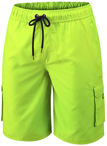 Tesla TM-MSB01-HYL_Large Men's Swimtrunks Quick Dry Water Beach MSB01