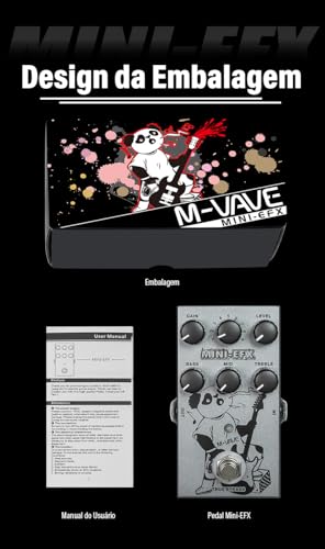 VEDO M-VAVE MINI-EFX Pedal de Efeitos Múltiplos para Guitarra Elétrica: 4 Overdrives, 4 Distorções, Boost, EQ de 3 Bandas, True Bypass e Design em Metal Compacto para Músicos