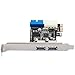 QNINE PCI-E to USB 3.0 Card 2-Port, PCI Express USB 3.0 Hub Controller Adapter with USB 3.0 20-Pin Connector - Expand Another Two USB 3.0 Ports for Desktop PC
