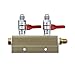 The Weekend Brewer 2-way MFL CO2 Splitter Distributor Manifold with integrated check valves