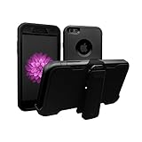 iPhone 6 Case, iPhone 6S Case, ToughBox [Armor Series] [Shock Proof] [Black] for Apple iPhone 6 Case [Screen Protector] [Holster & Belt Clip] [Fits OtterBox Defender Series Belt Clip]