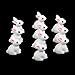 Oarkive 10pcs Dollhouse Miniature Rabbit Figurines Animals Figures Toys (10pcs)