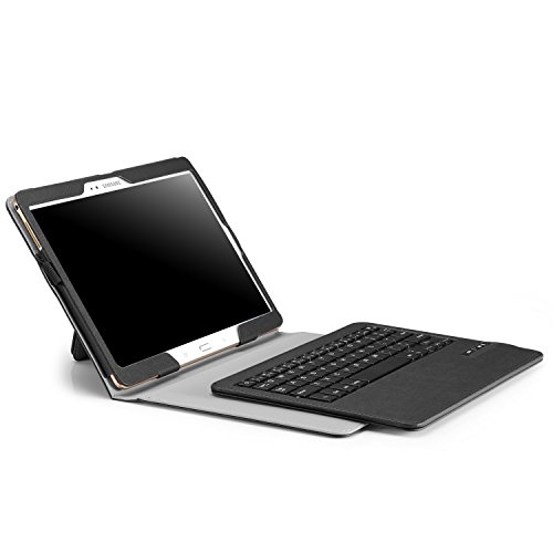 MoKo Samsung Galaxy Tab S 10.5 Keyboard Case - Wireless Bluetooth Keyboard Cover Case for Samsung Galaxy Tab S 10.5 Inch Android Tablet, BLACK (With Smart Cover Auto Wake / Sleep)