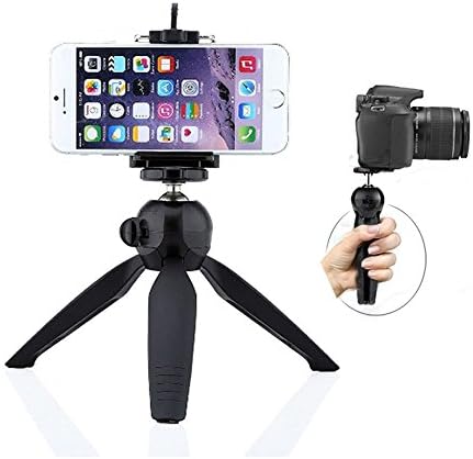 FAVOLCANO Yunteng Portable Mini Tripod with Phone Holder/Clip for Gopro, Smartphone, Compact Cameras and DSLRs