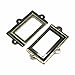 WEICHUAN 10Pcs 6cm*10.7cm Antique Brass Label Holders Iron Card Frame with Screws for Office Library Cabinet Shelves Drawer Name Plates Storage Bins File Drawer