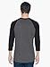 American Apparel Unisex Poly-Cotton 3/4-Sleeve Raglan T-Shirt XL HTHR BLACK/ BLK