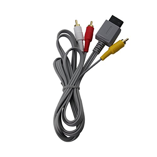 AV Video Cable Cord Compatible for Wii TV Game Connection Cable Set 6 ft by EVORETRO