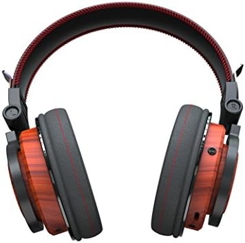 Wireless Headphones Over Ear Foldable Genuine Wood Bluetooth Headset Soft Memory-Protein Earmuffs with Built-in Mic and Wired Mode Phone Control for Computer Headset/Cell Phone Headset(Rose Wood)