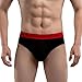 ETERNAL CENTURY Mens Underwear Soft Cotton Full-Cut Briefs (4-Pack) Black Medium