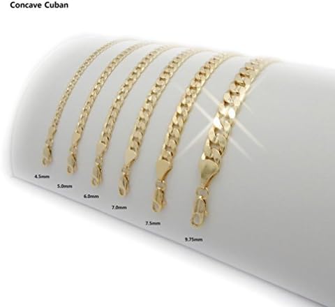 Janestore Fashion Golden Plated C-Cuban Link Necklace Chain (4.5Mm To 9.5Mm) /(20"/24"/30")