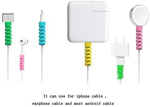 4 Pieces Charger Cable Saver, Flexible Silicone Micro USB Protector, PC and Notebook Cable Protector, Mouse Cable Protector, Suit for All Cell Phones, Computers and Chargers, 4 Colors