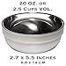 20 OZ Heat Insulated Double Walled Multipurpose Stainless Steel Bowls for Ice Cream, Cereal, Rice, Soup, Noodles, Salad, Kids Snacks, Prep Bowl for Healthy Meals, 5 Pieces per Pack