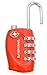 Lumintrail TSA Approved Locks, 4 Digit Combination Luggage Locks TSA Approved, Travel Locks for Luggage & Suitcase with 4-FT Steel Cable, Red, 1 Pack