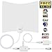 HotCat HDTV Antenna 130+ Miles Long Range Indoor Digital HDTV Antenna with 2019 Newest Detachable Amplifier Signal Booster，USB Power Supply and 16.5 Feet Highest Performance Coaxial Cable-White