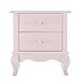 Evolur Aurora Nightstand, Blush Pink Pearl