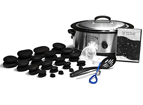 40 piece massage stone kit with 6 quart spa pro heater …