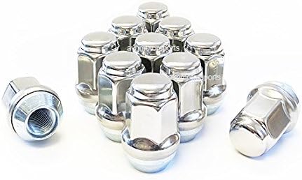 AVNPerformance 12x1.5 BULGE ACORN STAINLESS STEEL CAPPED LUG NUTS ¦ 1.43" HEIGHT ¦ WHEELS RIMS ¦ 3/4" HEX ¦ MOST ACURA HONDA LEXUS MAZDA TOYOTA KIA (20)